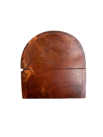 Vintage Burl Wood Box with Brass Hardware