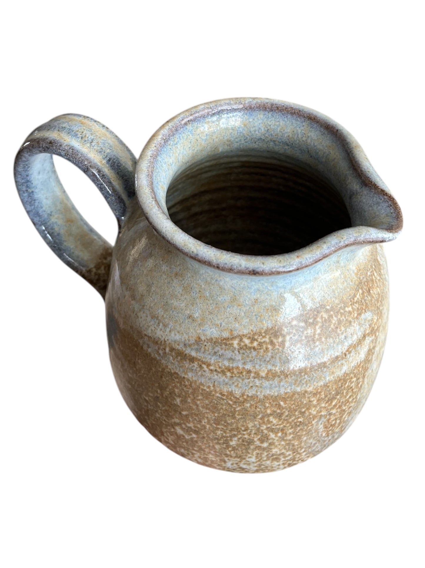 Vintage Studio Pottery Pitcher – Hand-Thrown Ceramic - Signed